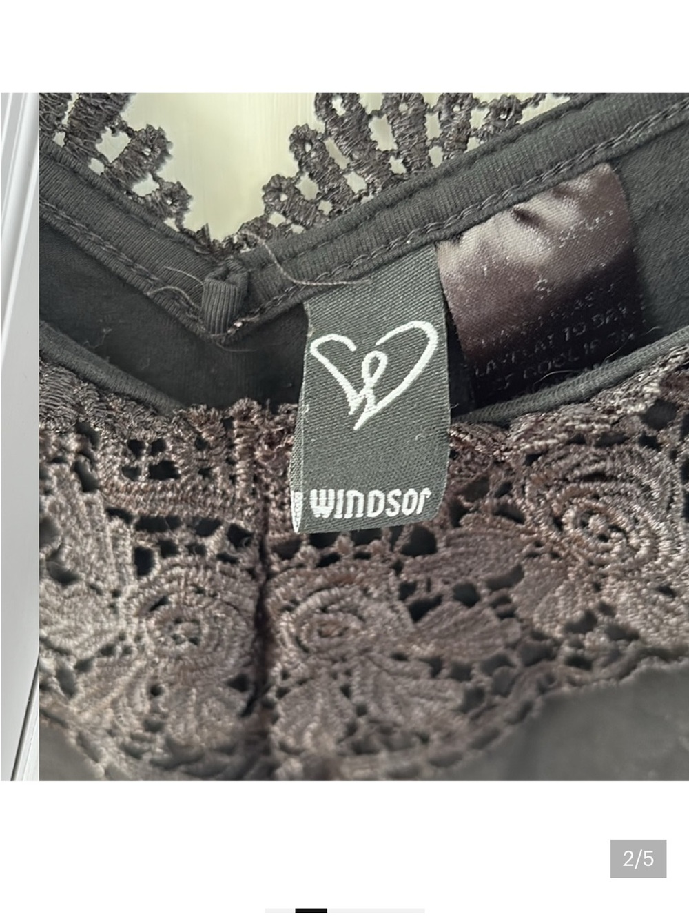 Windsor Black Lace Off-Shoulder Bodysuit - Picture 5 of 8
